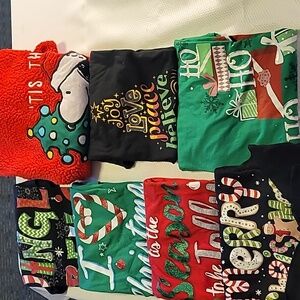 Holiday Time Festive Tops Bundle - Red, Green, Black All Small